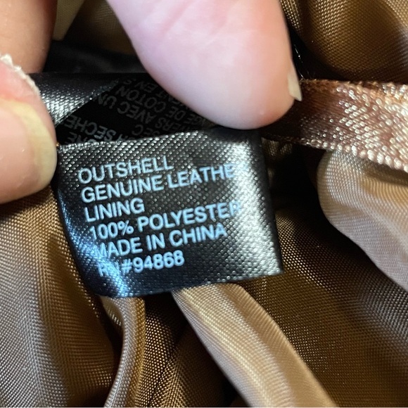 Bernardo Vintage Women’s Tan Suede Leather High Rise Straight Pants Size 4 - Picture 4 of 5